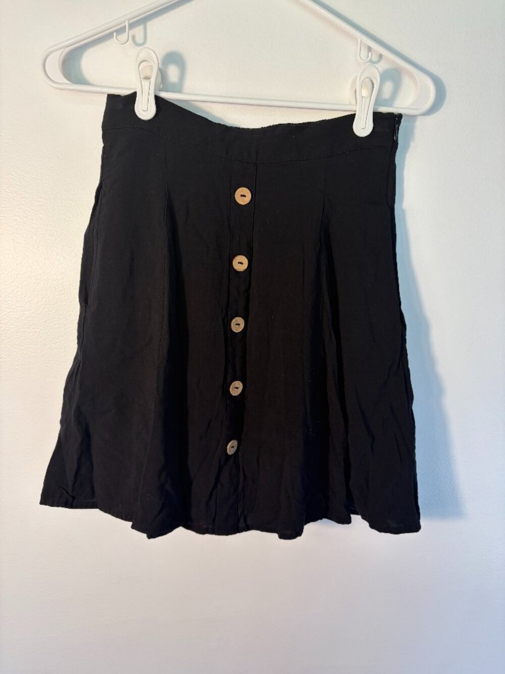 ModCloth Black Button Up Mini Skirt With Front Buttons